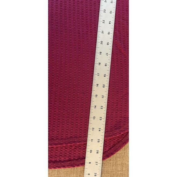 CHASER Women's Small Burgundy Berry Hooded Long Sleeve Thermal Knit Top - Picture 4 of 6